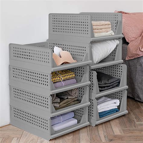 stackable foldable wardrobe storage box